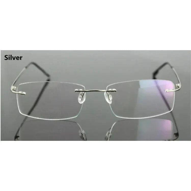 Titanium Alloy Flexible Rimless Hinged Optical Eyeglasses A305 - AGSTUM OPTICAL