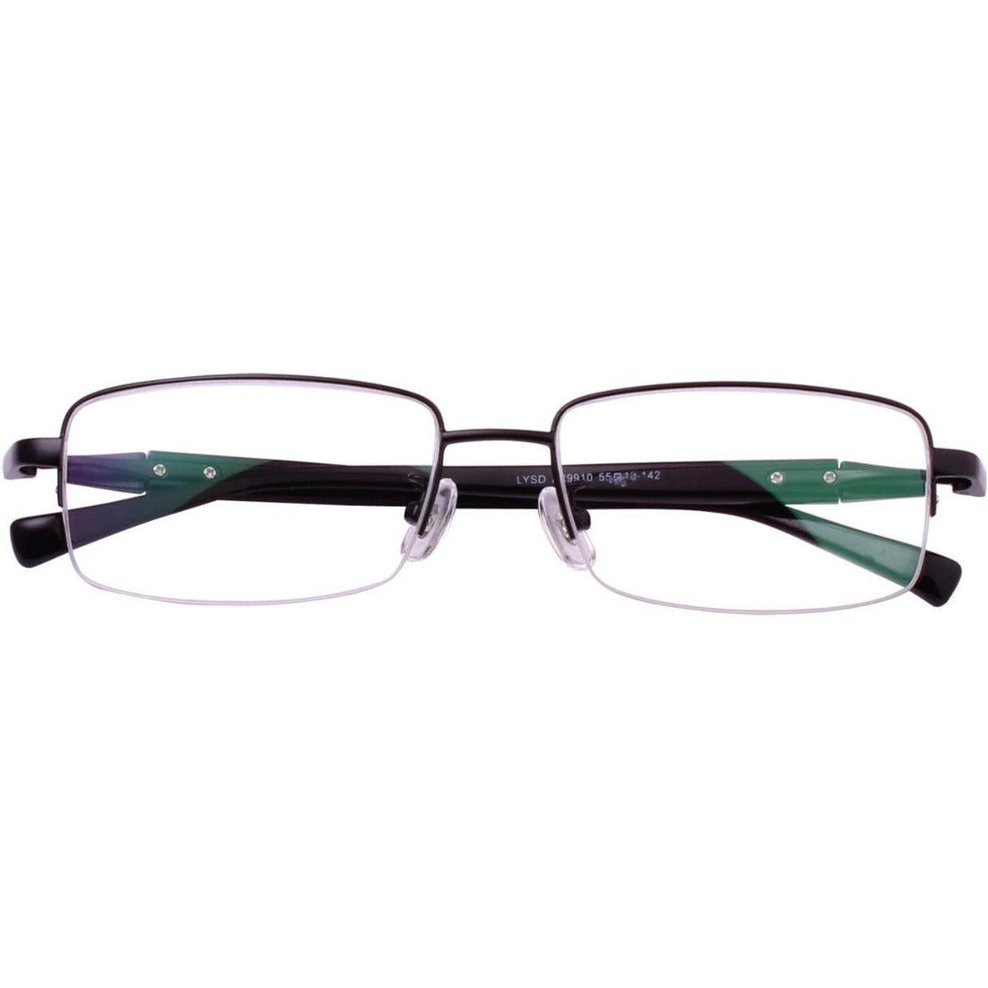 Pure Titanium Half Rim Large Wide Eyeglasses A9910 - AGSTUM OPTICAL