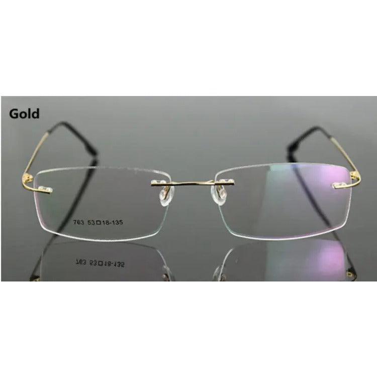 Titanium Alloy Flexible Rimless Hinged Optical Eyeglasses A305 - AGSTUM OPTICAL