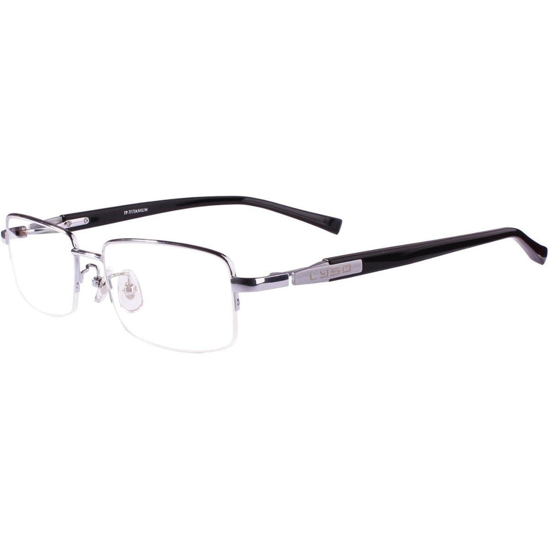 Pure Titanium Half Rim Large Wide Eyeglasses A9910 - AGSTUM OPTICAL