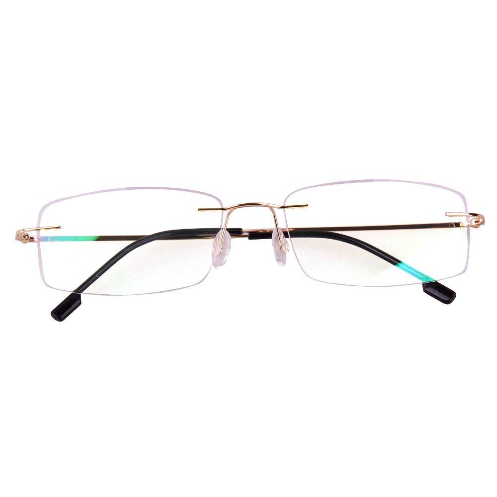 Titanium Alloy Flexible Rimless Hinged Optical Eyeglasses A305 - AGSTUM OPTICAL