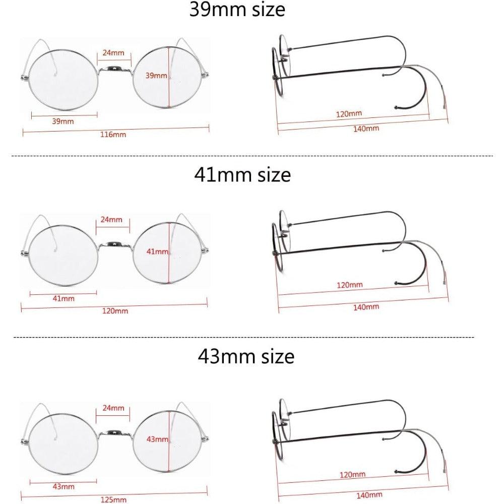 Blue Light Blocking Reading Glasses, Small Round Wire Rim Readers A2039 - AGSTUM OPTICAL