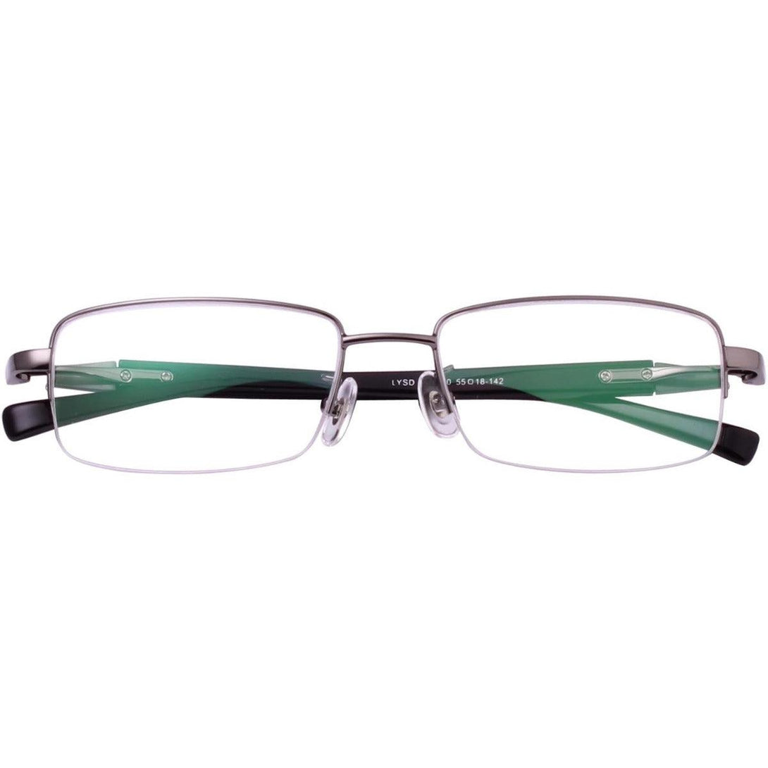 Pure Titanium Half Rim Large Wide Eyeglasses A9910 - AGSTUM OPTICAL