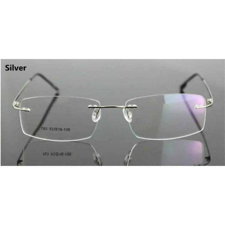 Titanium Alloy Flexible Rimless Hinged Optical Eyeglasses A305 - AGSTUM OPTICAL