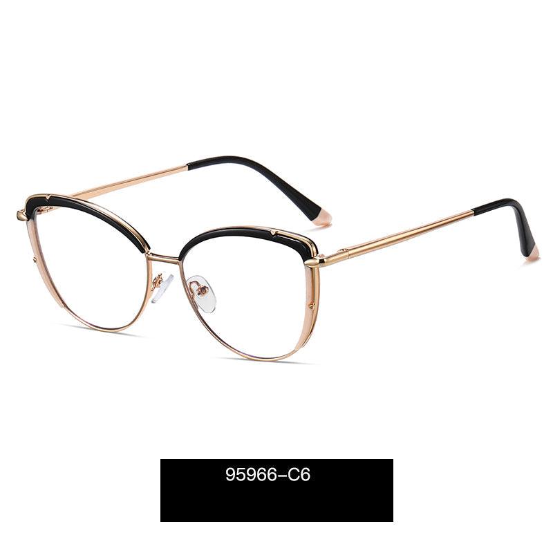 Women's Cat Eye Eyeglasses with Spring Hinge A95966 - AGSTUM OPTICAL