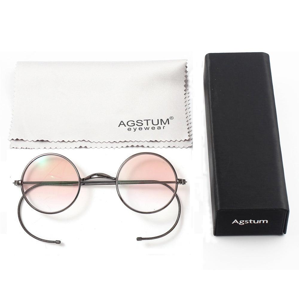 39mm Small Round Sun Readers, Gradient Brown / Grey Tinted Reading Glasses A0039 - AGSTUM OPTICAL