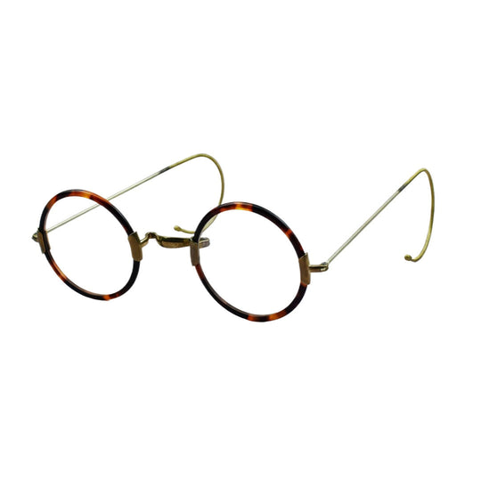 Handcrafted Vintage Tortoiseshell Round Eyeglasses Ear-Hook Retro Frame model 1900 | Agstum Optical