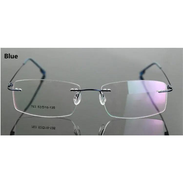 Titanium Alloy Flexible Rimless Hinged Optical Eyeglasses A305 - AGSTUM OPTICAL