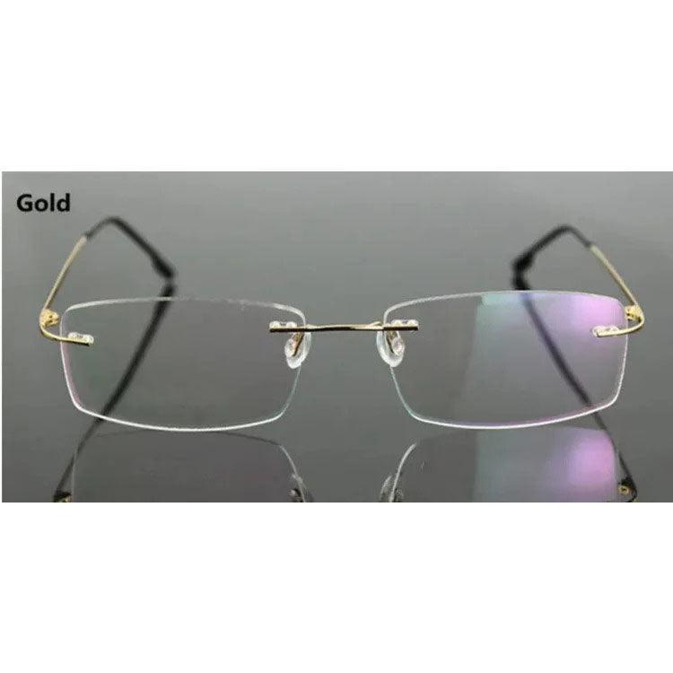 Titanium Alloy Flexible Rimless Hinged Optical Eyeglasses A305 - AGSTUM OPTICAL