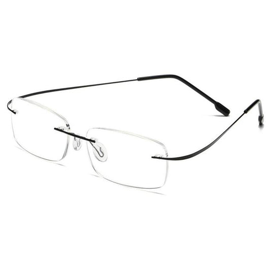 Titanium Alloy Rimless Flexible Hingeless Eyeglasses model A304 | Agstum Optical