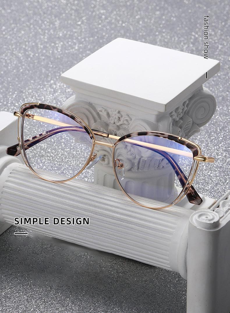 Women's Cat Eye Eyeglasses with Spring Hinge A95966 - AGSTUM OPTICAL