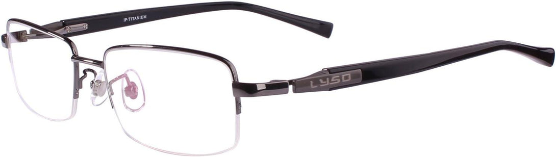 Pure Titanium Half Rim Large Wide Eyeglasses A9910 - AGSTUM OPTICAL