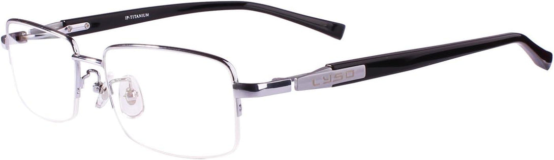 Pure Titanium Half Rim Large Wide Eyeglasses A9910 - AGSTUM OPTICAL