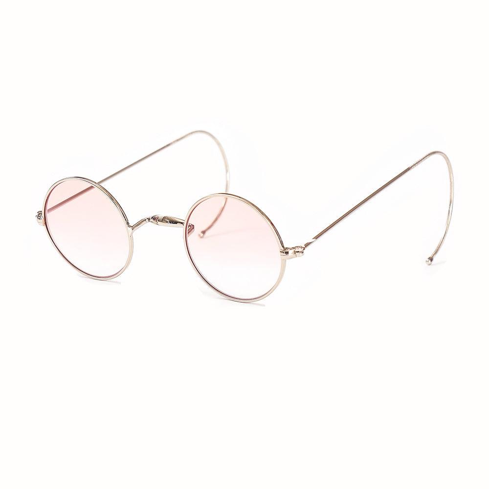 Retro Small Round Wire Rim Gradient Tinted Sunglasses A2139 - AGSTUM OPTICAL