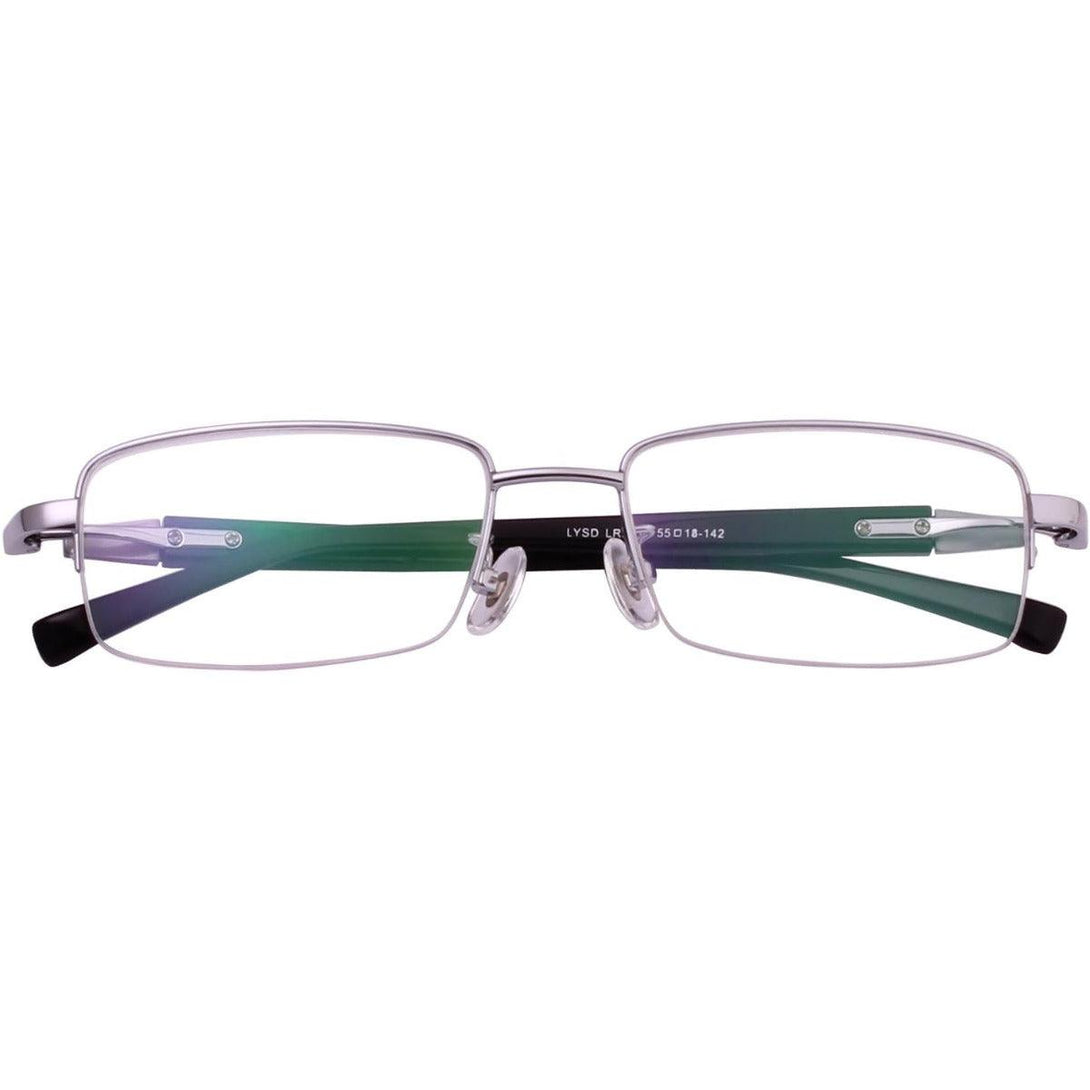 Pure Titanium Half Rim Large Wide Eyeglasses A9910 - AGSTUM OPTICAL