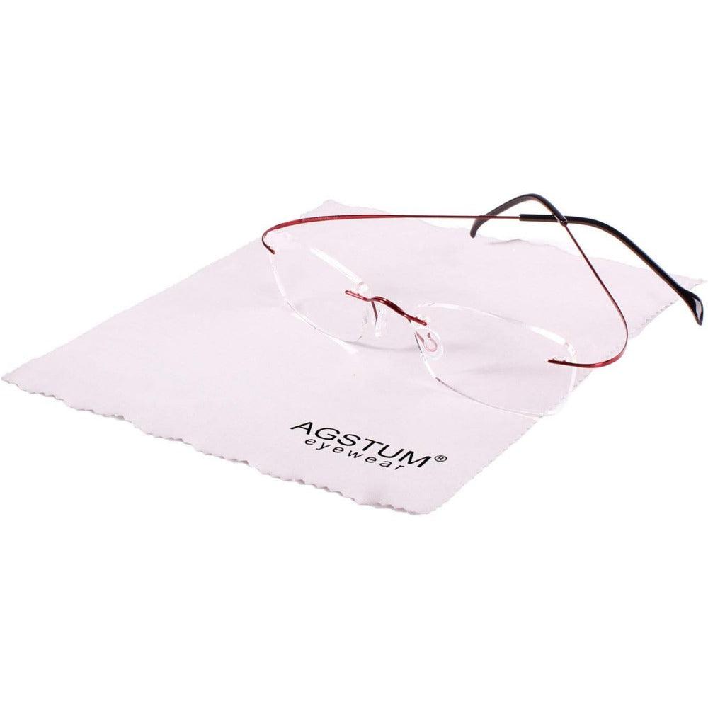 Titanium Rimless Flexible Hingeless Eyeglasses for Women A1001 - AGSTUM OPTICAL