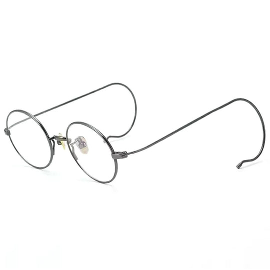 Pure Titanium Wire Rim Glasses with Nose Pads model A185726 | Agstum Optical