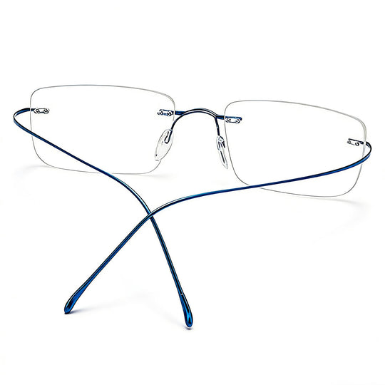 Rimless Pure Titanium Business Eyeglasses Screwless Design model 185634 | Agstum Optical