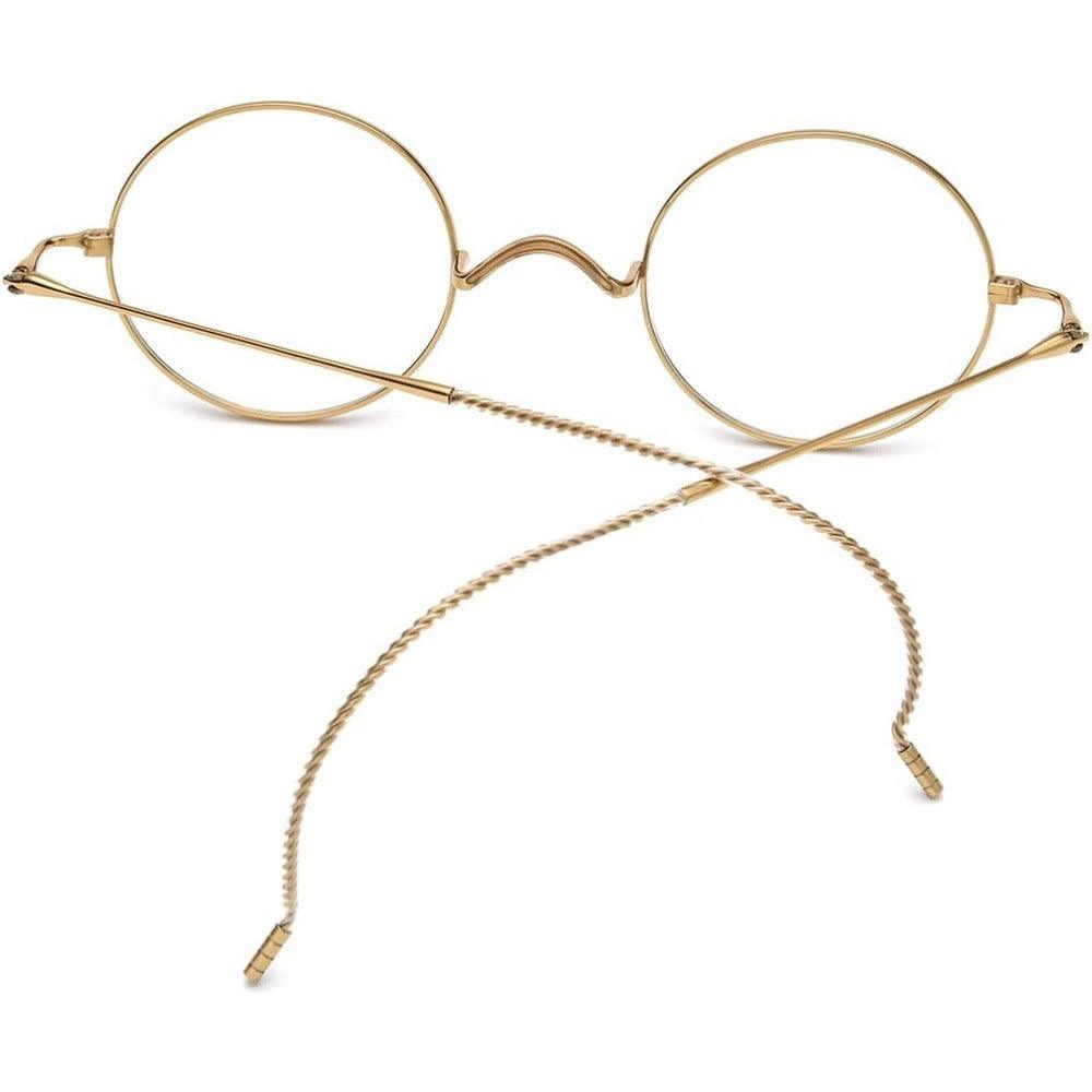 Round Wire Rimmed Glasses | Titanium Frame Saddle Bridge A185725 - AGSTUM OPTICAL