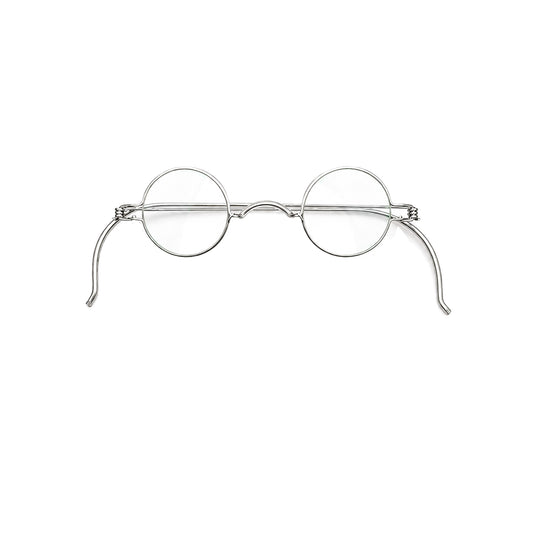 Made to order stainless steel round cable temple eyeglasses model HM3044 | Agstum Optical