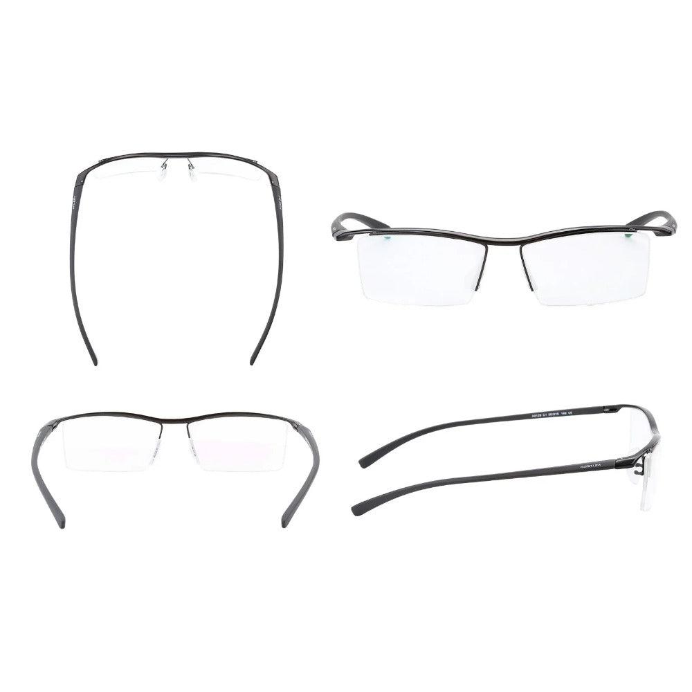 Pure Titanium Half Rimless Business Glasses A8129 - AGSTUM OPTICAL