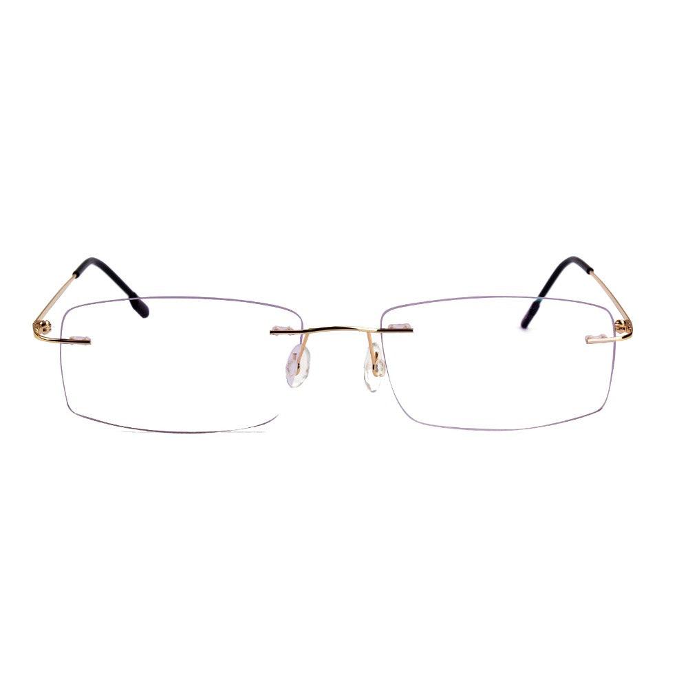 Titanium Alloy Flexible Rimless Hinged Optical Eyeglasses A305 - AGSTUM OPTICAL