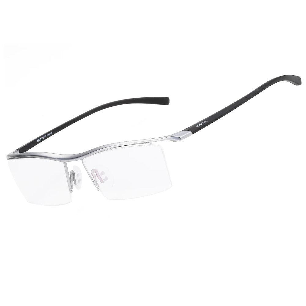 Pure Titanium Half Rimless Business Glasses A8129 - AGSTUM OPTICAL