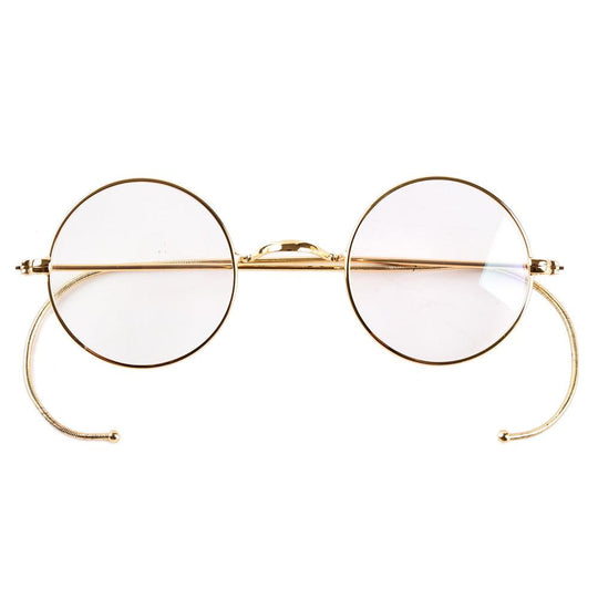 Retro Small Round Wire Rim Glasses - No Nose Pads model A2039 | Agstum Optical