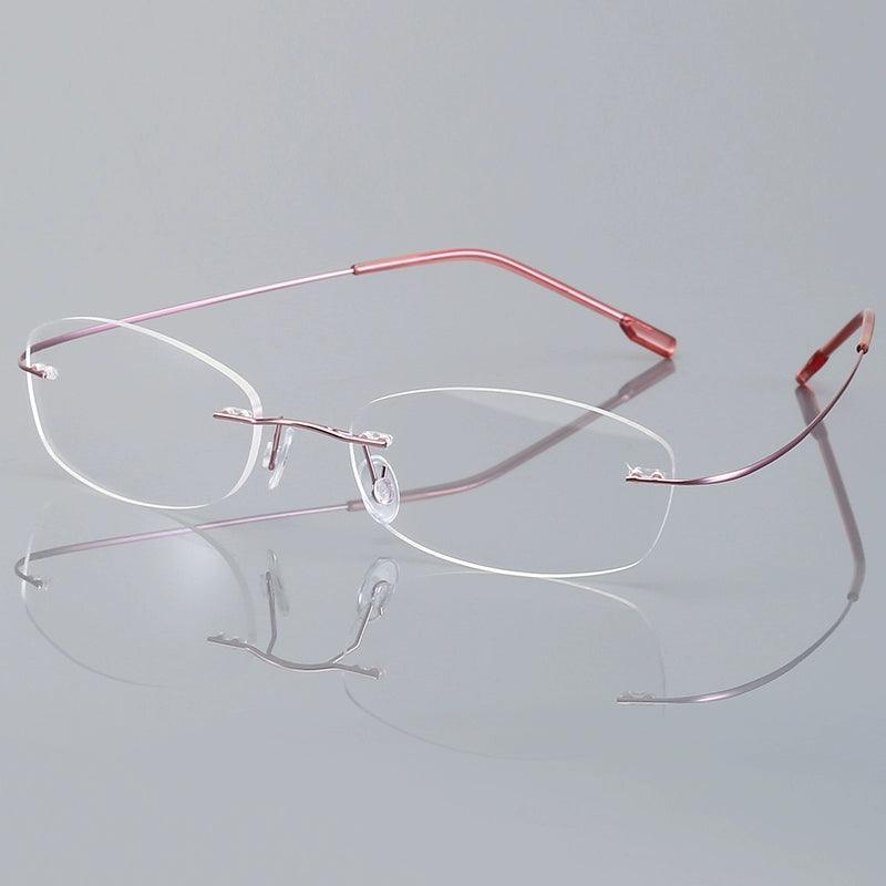 Titanium Alloy Flexible Rimless Frame Eyeglasses A304 - AGSTUM OPTICAL