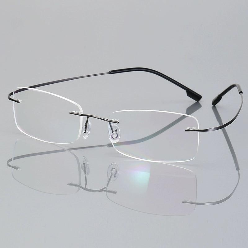 Titanium Alloy Flexible Rimless Frame Eyeglasses A304 - AGSTUM OPTICAL