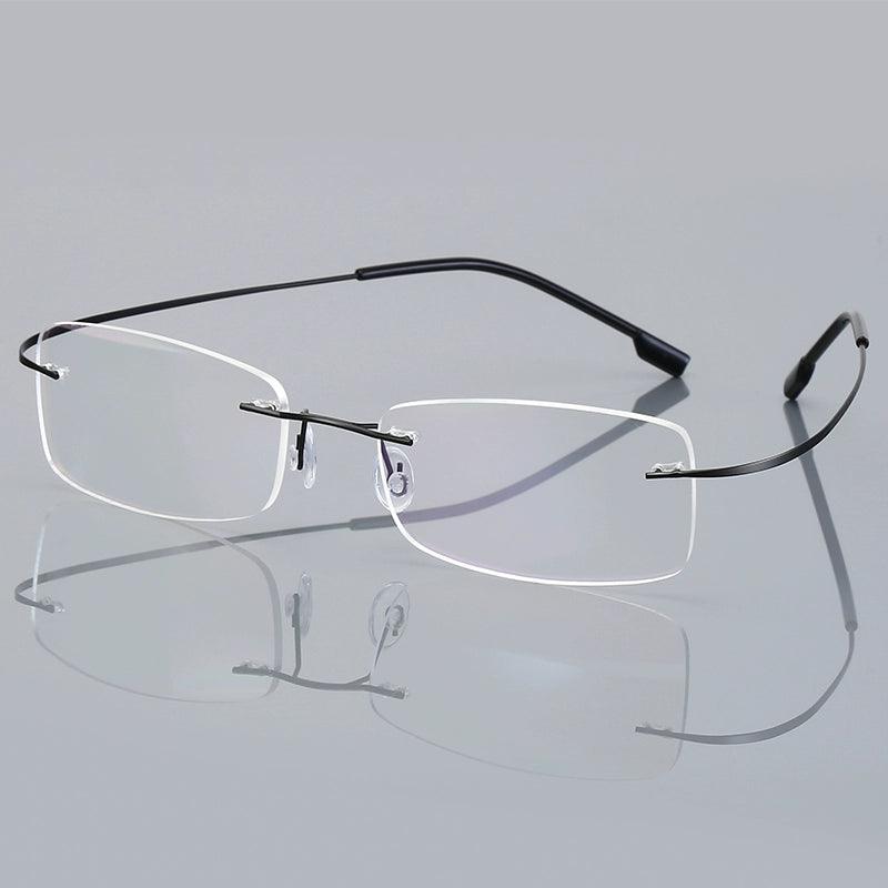 Titanium Alloy Flexible Rimless Frame Eyeglasses A304 - AGSTUM OPTICAL