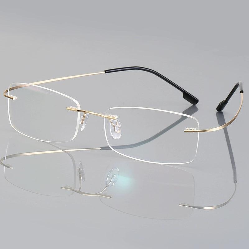 Titanium Alloy Flexible Rimless Frame Eyeglasses A304 - AGSTUM OPTICAL