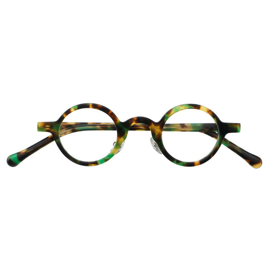 Retro Round Acetate Eyeglasses with Nose Pads model 98650 | Agstum Optical