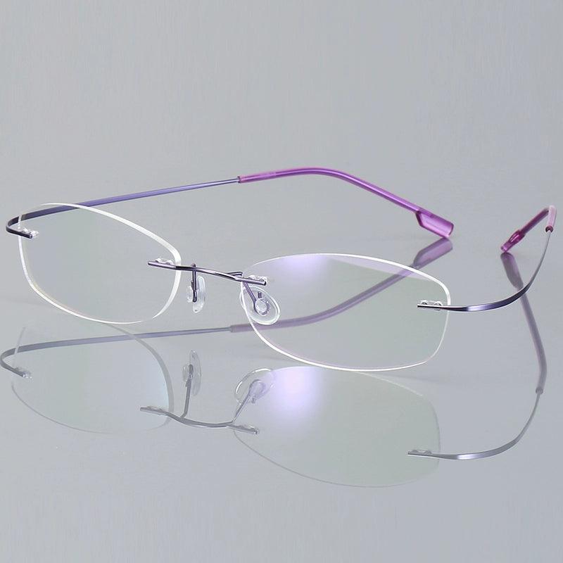 Titanium Alloy Flexible Rimless Frame Eyeglasses A304 - AGSTUM OPTICAL