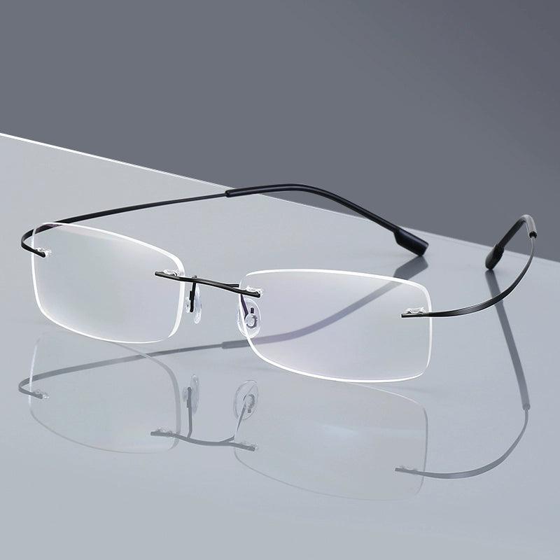 Titanium Alloy Flexible Rimless Frame Eyeglasses A304 - AGSTUM OPTICAL