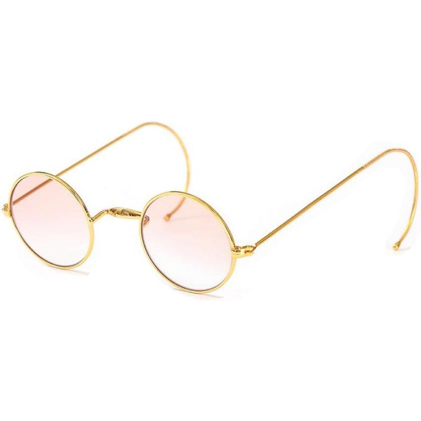 Retro Small Round Wire Rim Gradient Tinted Sunglasses A2139 - AGSTUM OPTICAL