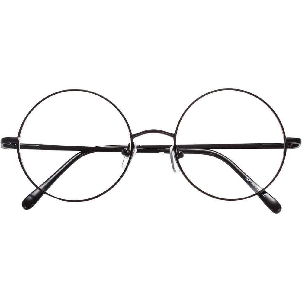 Retro Round Metal Eyeglasses with Spring Hinge A206 - AGSTUM OPTICAL