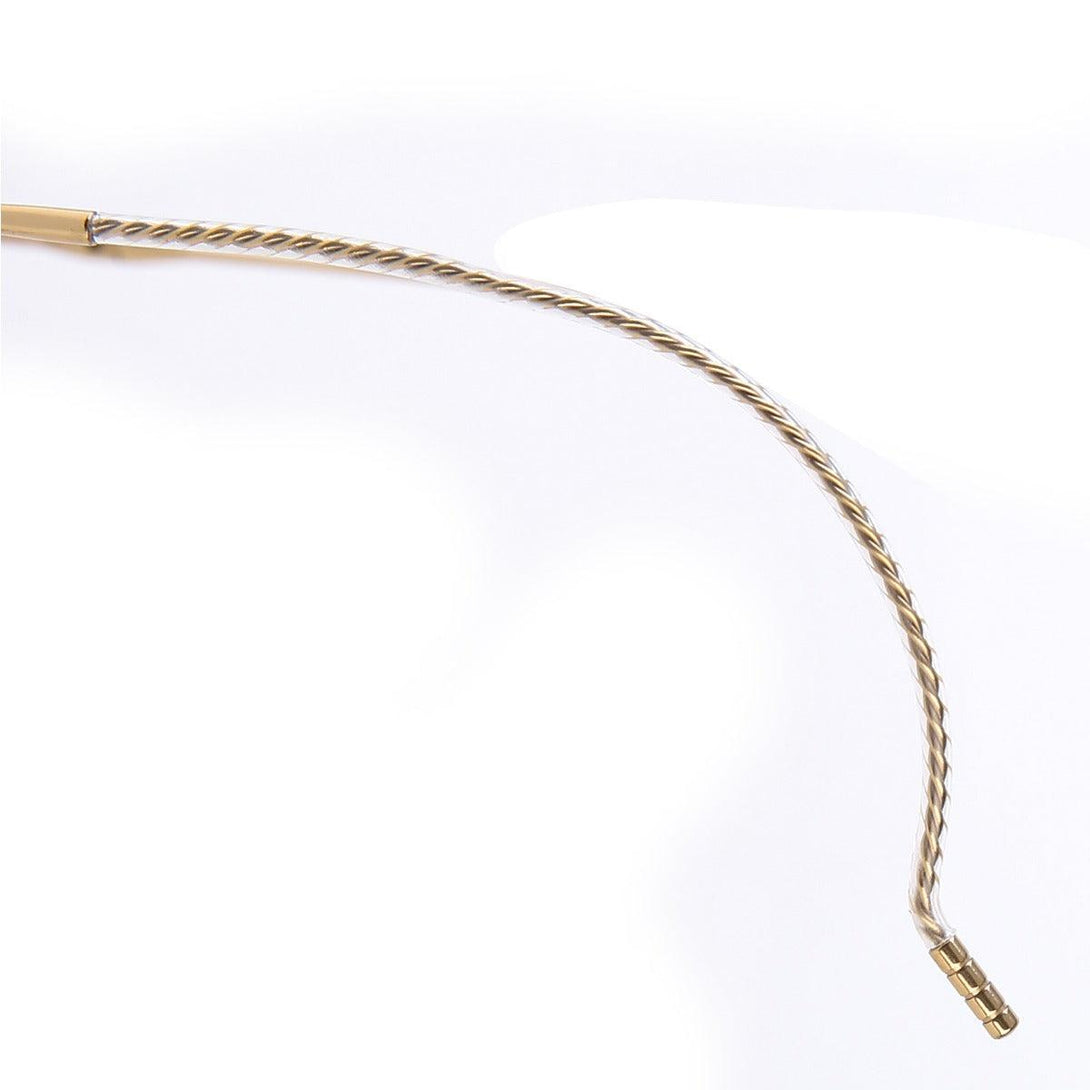 Round Wire Rimmed Glasses | Titanium Frame Saddle Bridge A185725 - AGSTUM OPTICAL