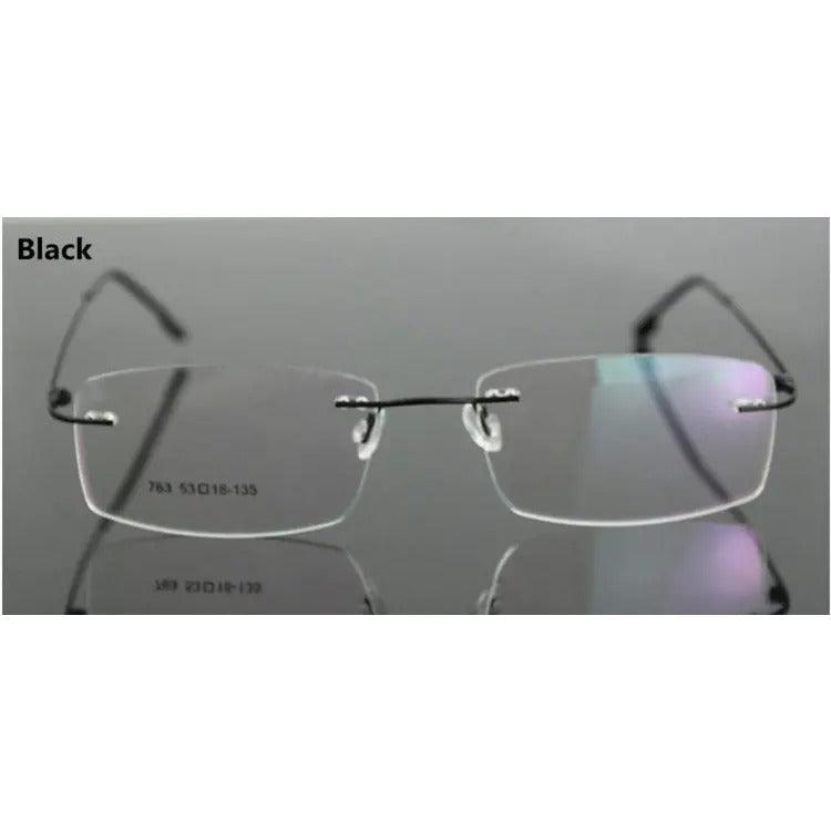 Titanium Alloy Flexible Rimless Hinged Optical Eyeglasses A305 - AGSTUM OPTICAL