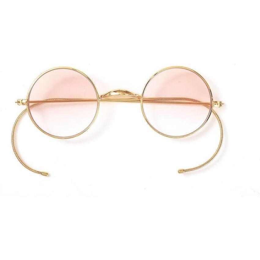 Retro Small Round Wire Rim Gradient Tinted Sunglasses A2139 - AGSTUM OPTICAL