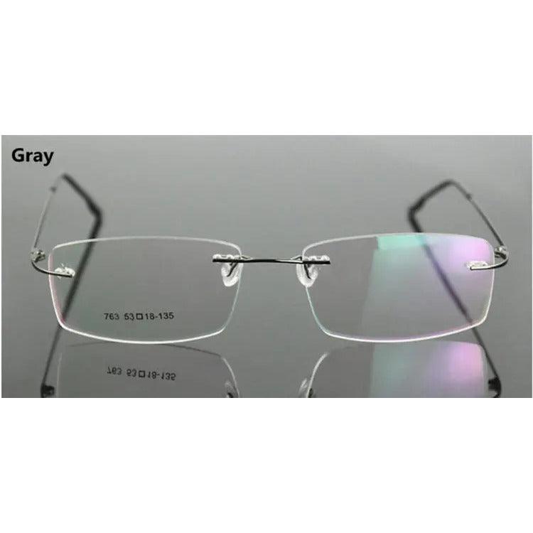 Titanium Alloy Flexible Rimless Hinged Optical Eyeglasses A305 - AGSTUM OPTICAL