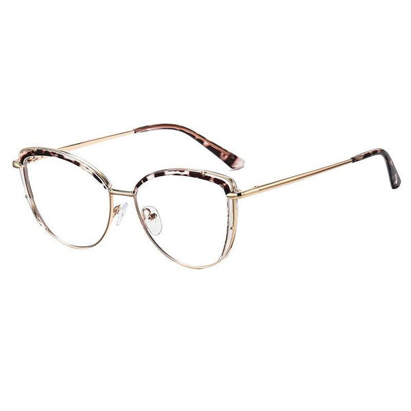 Women's Cat Eye Eyeglasses with Spring Hinge A95966 - AGSTUM OPTICAL