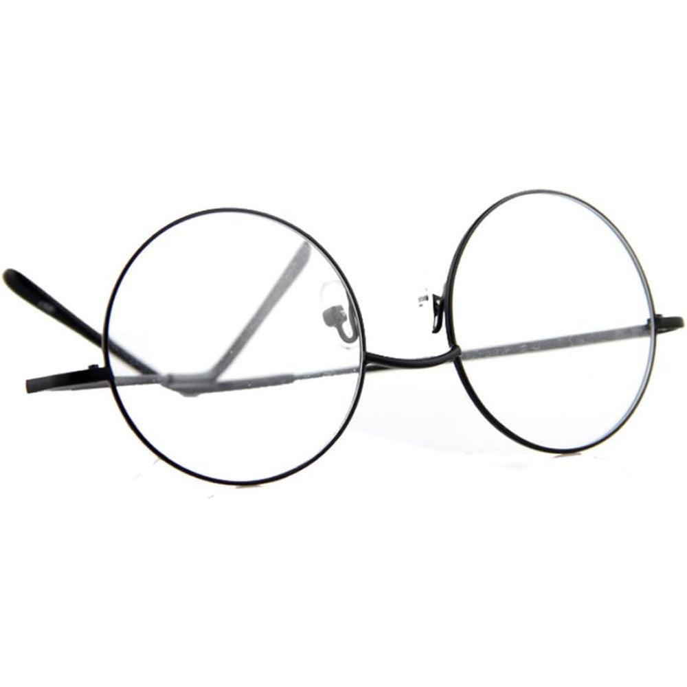 Retro Round Metal Eyeglasses with Spring Hinge A206 - AGSTUM OPTICAL