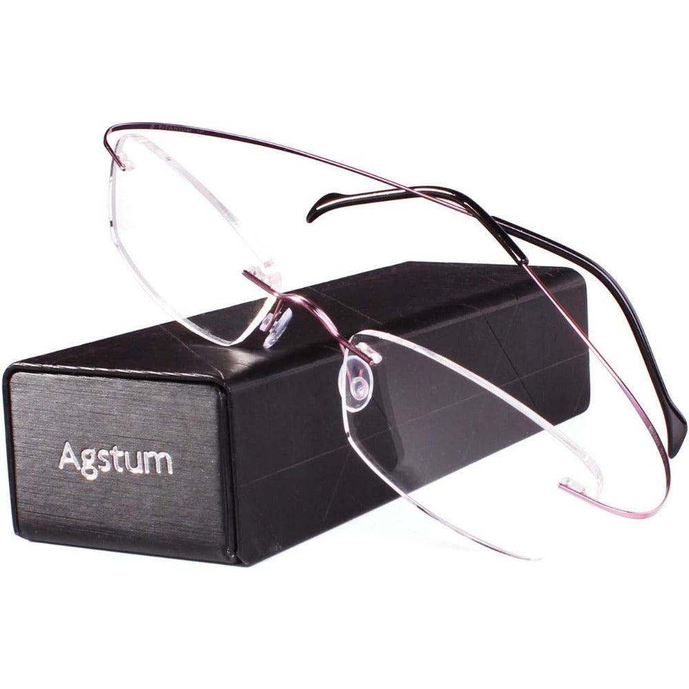 Titanium Rimless Flexible Hingeless Eyeglasses for Women A1001 - AGSTUM OPTICAL