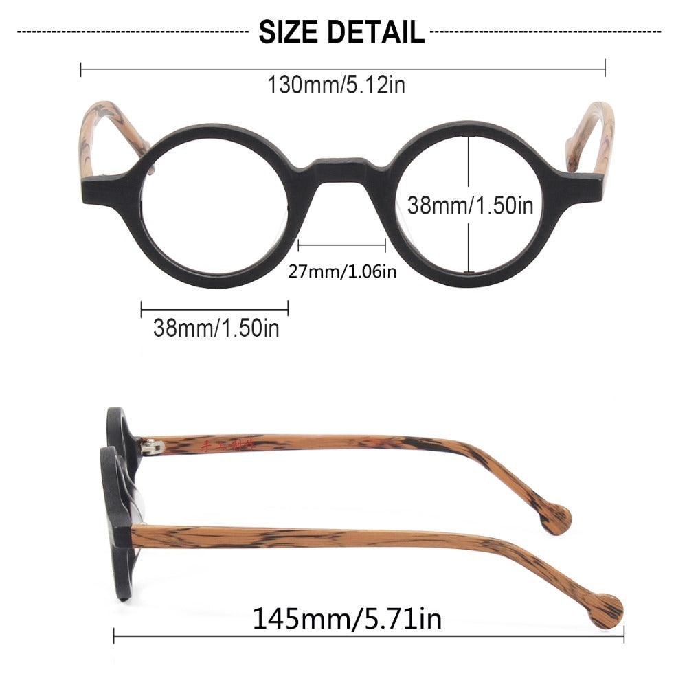 Handmade Acetate Wood Stripes Eyeglasses A5802 - AGSTUM OPTICAL