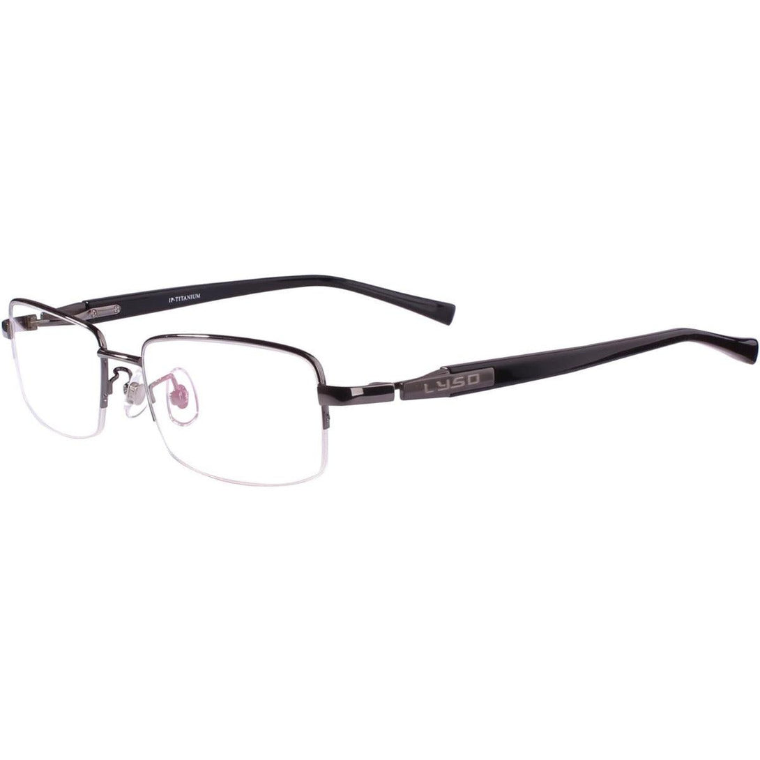 Pure Titanium Half Rim Large Wide Eyeglasses A9910 - AGSTUM OPTICAL